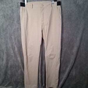 Outdoor Sports Pants Mens 34 Straight Fit Beige Inseam 31 Comfort Waist Stretch